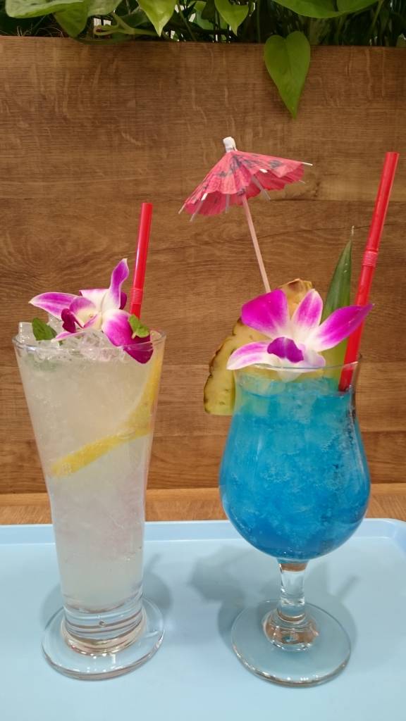 Blue Hawaiian cocktail on a table showcasing traditional Hawaiian libations
