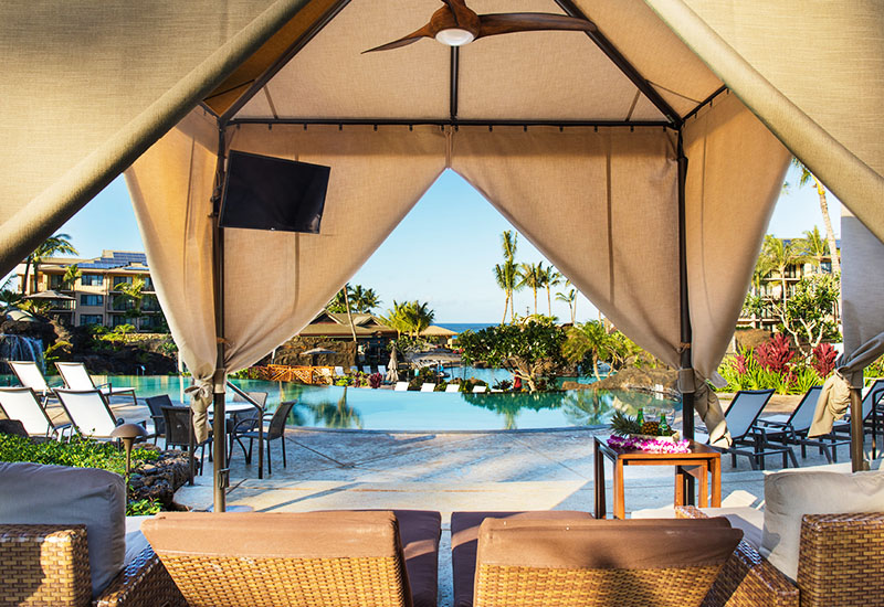 A private cabana at one of the best Hotel Pools in America