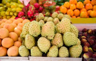 Exotic tropical fruits are available in Kauai farmers markets. Other notable markets with tropical fruits are Kapaa farmers market and Kilauea farmers market.