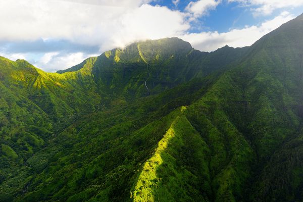 Majestic view of Mount Waialeale which is considered one of the rainiest place on earth
